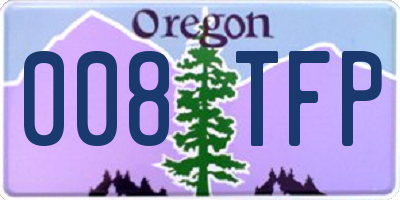 OR license plate 008TFP