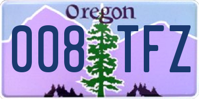 OR license plate 008TFZ