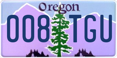 OR license plate 008TGU