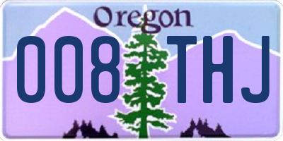 OR license plate 008THJ