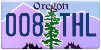 OR license plate 008THL