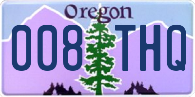 OR license plate 008THQ