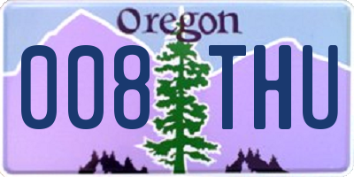 OR license plate 008THU