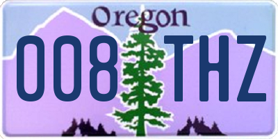 OR license plate 008THZ