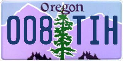 OR license plate 008TIH