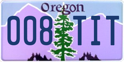 OR license plate 008TIT