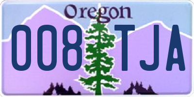 OR license plate 008TJA