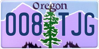 OR license plate 008TJG