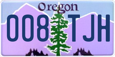 OR license plate 008TJH