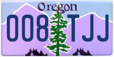 OR license plate 008TJJ