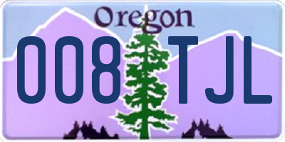 OR license plate 008TJL