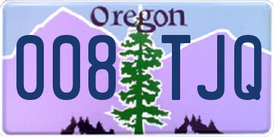 OR license plate 008TJQ