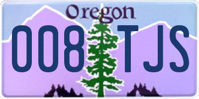 OR license plate 008TJS