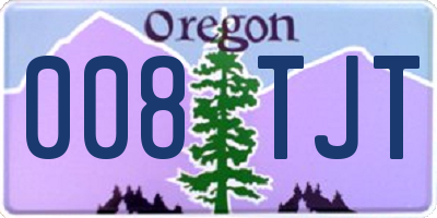 OR license plate 008TJT