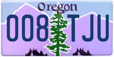OR license plate 008TJU