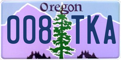 OR license plate 008TKA