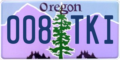 OR license plate 008TKI