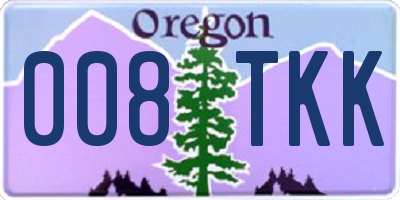 OR license plate 008TKK