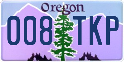 OR license plate 008TKP