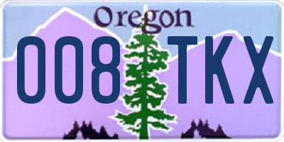 OR license plate 008TKX
