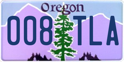 OR license plate 008TLA