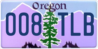 OR license plate 008TLB