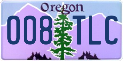 OR license plate 008TLC