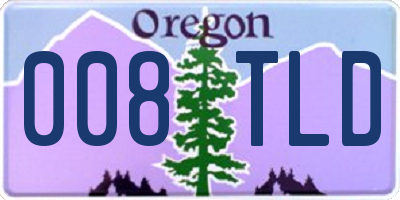 OR license plate 008TLD