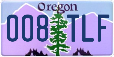 OR license plate 008TLF