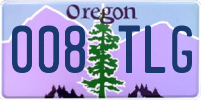 OR license plate 008TLG