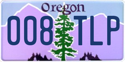 OR license plate 008TLP