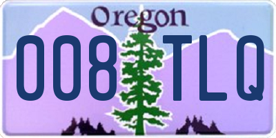 OR license plate 008TLQ