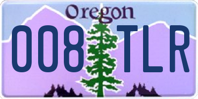 OR license plate 008TLR