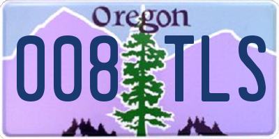 OR license plate 008TLS