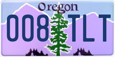 OR license plate 008TLT