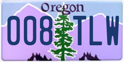 OR license plate 008TLW