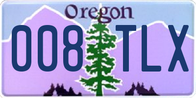 OR license plate 008TLX