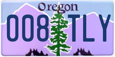 OR license plate 008TLY