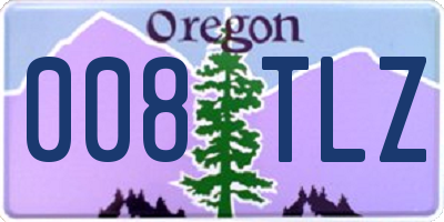 OR license plate 008TLZ