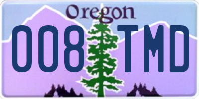 OR license plate 008TMD