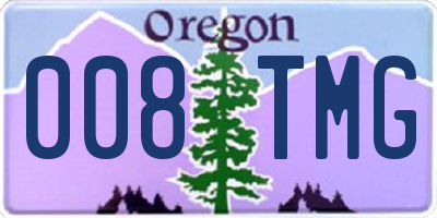 OR license plate 008TMG
