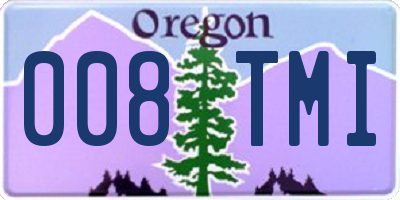 OR license plate 008TMI