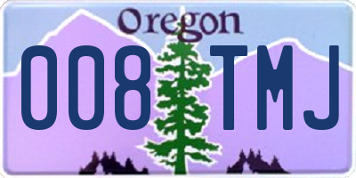 OR license plate 008TMJ