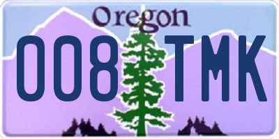 OR license plate 008TMK