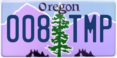 OR license plate 008TMP