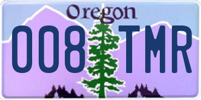 OR license plate 008TMR