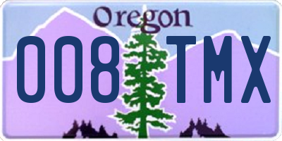 OR license plate 008TMX