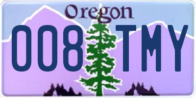 OR license plate 008TMY
