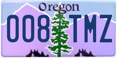 OR license plate 008TMZ