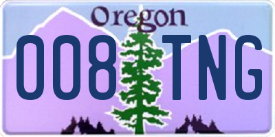 OR license plate 008TNG